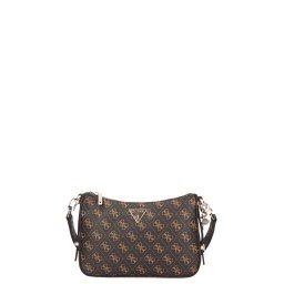 GUESS Geantă Eco Erica Top Zip Shoulder Bag HWEQG951018 bnl brown logo