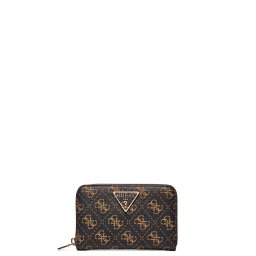 GUESS Portofel Laurel Slg Medium Zip Around SWQE8500140 bnl brown logo