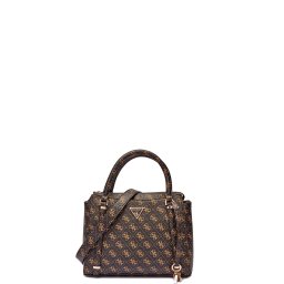 GUESS Geantă Eco Erica 2 Comp Satchel HWEQG951006 bnl brown logo
