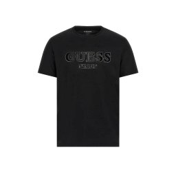 GUESS T-Shirt Ss Cn Sprayed Flock Logo M5RI12J1314 jblk jet black a996