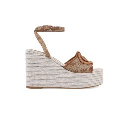 GUESS Platforme Tanveey Zeppa In Tessuto Logo FLJTEEFAL04 beibr beige brown