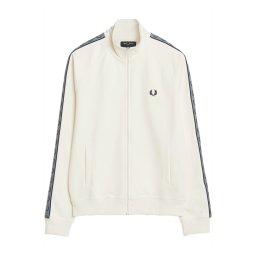 FRED PERRY Jachetă Contrast Tape Track J5557 729 ecru/navy