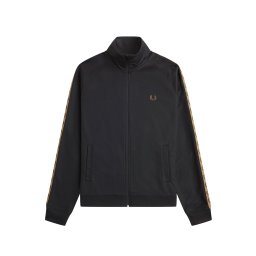 FRED PERRY Jachetă Contrast Tape Track J5557 S77 black/shadedston