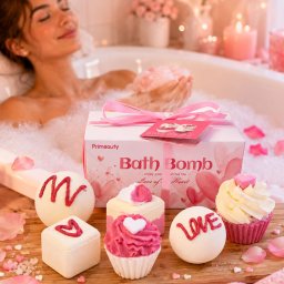 Set Cadou cu 6 Bombe de Baie, Love Edition