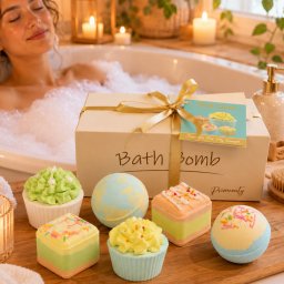 Set Cadou cu 6 Bombe de Baie, Fresh Bloom