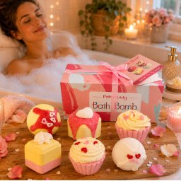 Set Cadou cu 6 Bombe de Baie, Spa Moments