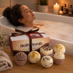 Set Cadou cu 6 Bombe de Baie, Sweet Temptation
