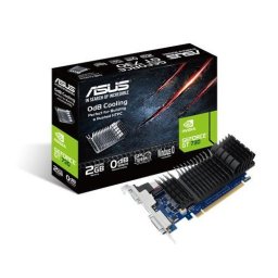 PLACA VIDEO ASUS NVIDIA GeForce GT 730, 2 GB, 64 bit, PCIE 2.0 16x, Memory clock 5010 MHz, GPU clock 902 MHz, 2560x1600, Cooling Heatsink (passive), 1x15pin D-sub, 1xDVI, 1xHDMI, "GT730-SL-2GD5-BRK"
