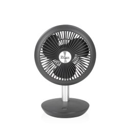 Ventilator portabil reincarcabil, gri incarcare USB, putere 5W, diametru 18 cm, 4 viteze reglabil pe vertical / ZLN 4000