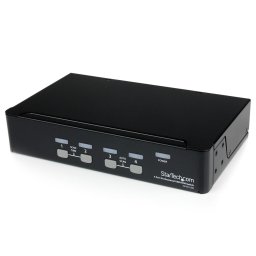Comutator KVM VGA USB profesional cu 4 porturi și hub - TAA