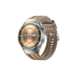 Smartwatch Huawei Watch GT 6 Pro 46 mm, titan, AMOLED 1.47 inch, GPS dual-band, curea tesuta maro