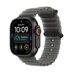 Ceas smartwatch Apple Watch Ultra 4, GPS + Cellular, 49mm, titan, Ocean Band Translucent Black Universala, Negru