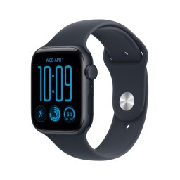 Smartwatch Apple Watch SE 3, GPS + Cellular, 44 mm, aluminiu Midnight, curea Navy Blue M/L
