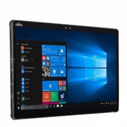 Tableta PC Fujitsu Stylistic Q739 Refurbished, I5 8365U, 8 GB RAM, 256 GB SSD, Ecran 13,3", Windows 11 Pro, Dual Webcam, Stylus, Touchscreen, Tastatura Swiss German CH, Sanatate baterie sub 20%, Stare Buna