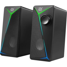 Boxe PC Defender J5 2.0, 6 W, 3,5 mm Jack, Led, USB, Negru