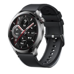 Smartwatch HONOR Watch 4 Pro, 46.4 mm, AMOLED 1.5 inch, GPS, 5ATM, curea fluoroelastomer, negru