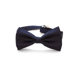 Papion matase Gentlemen`s Corner - bleumarin cu puncte albe