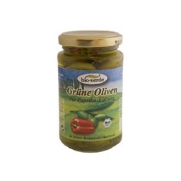 Aperitiv bio masline verzi cu paprika