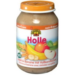 Piure bio mar, banana, fulgi cereale