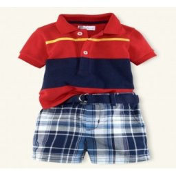Set tricou polo si pantaloni scurti baieti