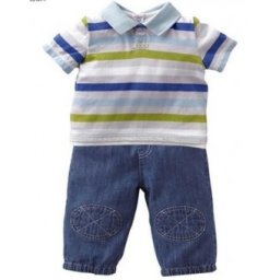 Set tricou polo si pantaloni scurti casual