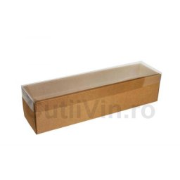 Cutie carton capac transparent