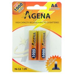 Baterije Agena punjive R6 AA 1000mAh B2