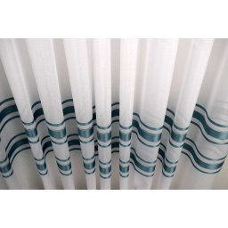 Zavesa keten sa tirkiz prugama