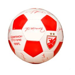 Fudbalska lopta Crvena zvezda sa potpisima
