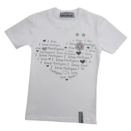 Bela dečija ženska majica "Srce" (vel. 8-14) FK Partizan 3153