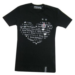 Crna dečija ženska majica "Srce" (vel. 8-14) FK Partizan 3152