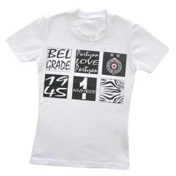 Dečija ženska majica "Partizan number 1" FK Partizan (vel. 8-14) 3162
