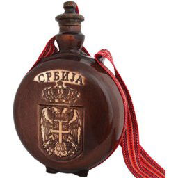 Drvena čutura "Grb Srbije" 0.7 l