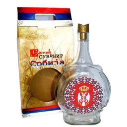 Staklena čutura "Grb Srbije" 1l