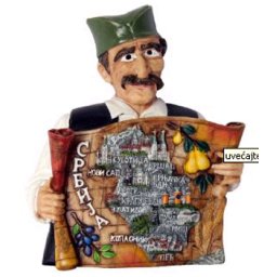 Figura Srbijanca sa mapom Srbije