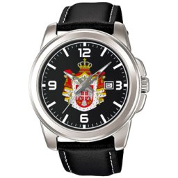 Ručni sat CASIO Svečani grb Srbije (crni) MTP-1314L