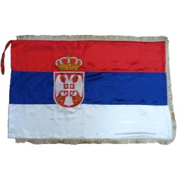 Satenska vezena zastava Srbija 150 x 100 cm