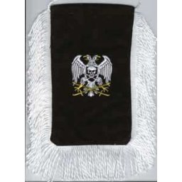 Vezena crna zastavica za kola "Srbija"