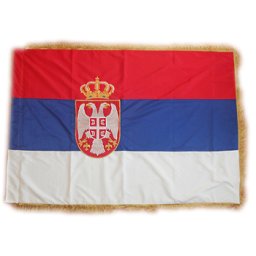 Vezena zastava Srbije 150 x 100 cm sa novim grbom