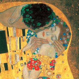 Kiss, Gustav Klimt, uramljena slika 70x70cm