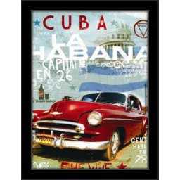 Kuba La Havana, uramljena slika 50 x 70 cm