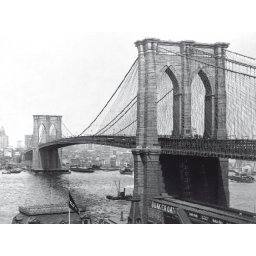 Brooklyn bridge b/w , t, uramljena slika 60x80cm
