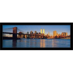 Bruklinski most ujutru, uramljena slika 35 x 100 cm