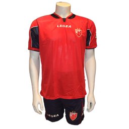 Crveno-teget komplet dres i šorc Legea