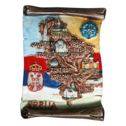 Magnet pergament mapa Srbije