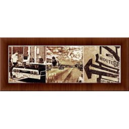 Ruta 66, uramljena slika 30x90cm