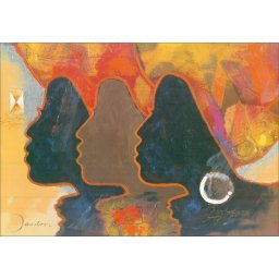 African woman, uramljena slika 70x100cm