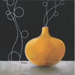 Čarobna žuta vaza, uramljena slika 70x70cm