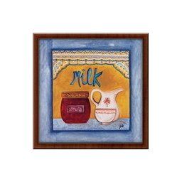 Milk, uramljena slika 30x30cm