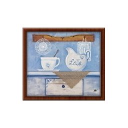 Latte, uramljena slika 30x30cm